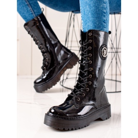 Filippo Kožne čizme na platformu crna 2