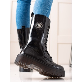 Filippo Kožne čizme na platformu crna 1