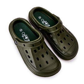 BEFADO S.A. Muške papuče Kroks Befado 154M004 kaki zelena 1