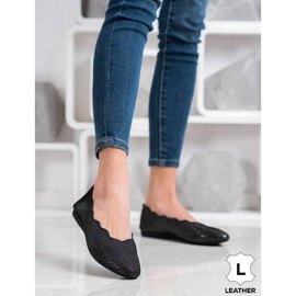 Filippo Elegantne kožne balerinke crna 1