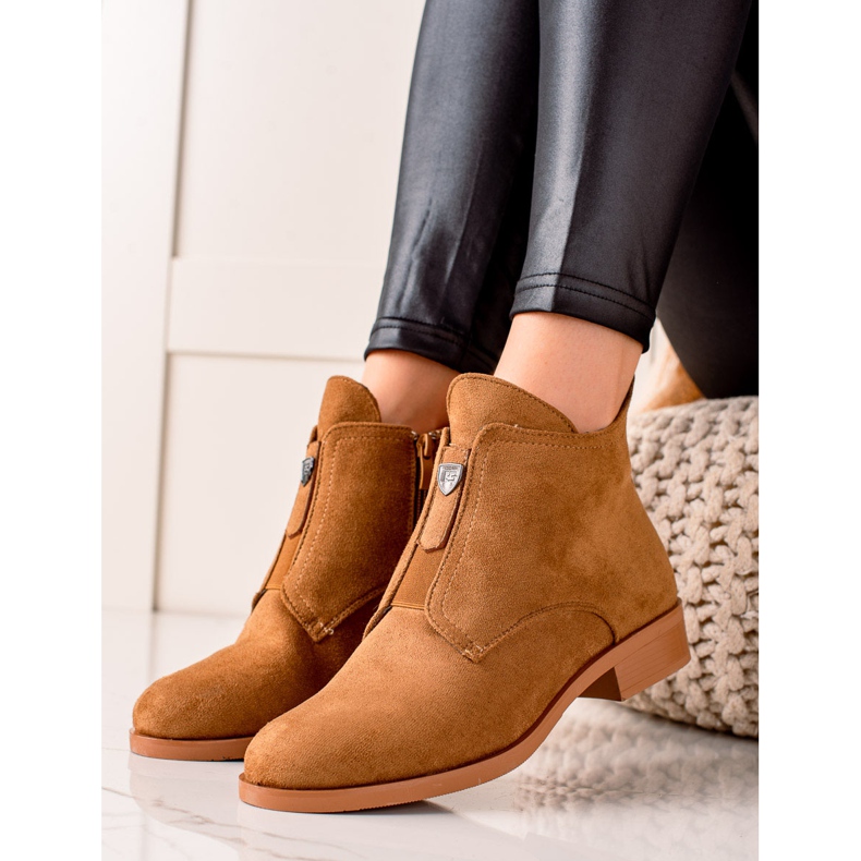 Camo Tople čizme s patentnim zatvaračem smeđa žuta boja 1