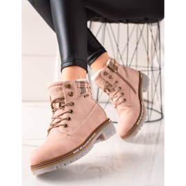 Goodin Izolirani traperi od eko kože ružičasta 1