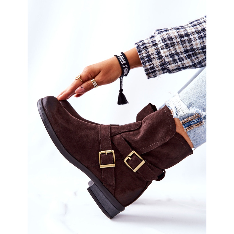 POTOCKI Antilop čizme s kopčama Smeđe Renisse smeđa 1