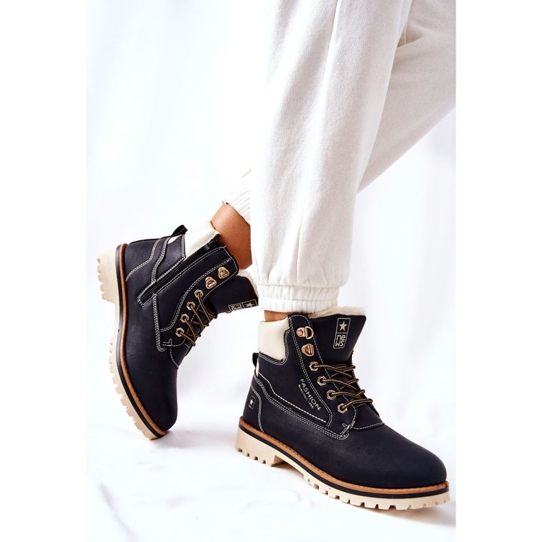 NEWS Ženske Trappers Timberki Warmed Black Tiempo crno 1