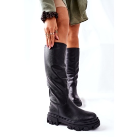 Ženske visoke čizme Black Little Bit crna 1