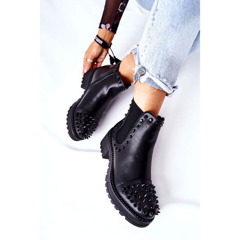 PG1 Crne Comonis Jodhpur čizme s mlaznicama crna 1