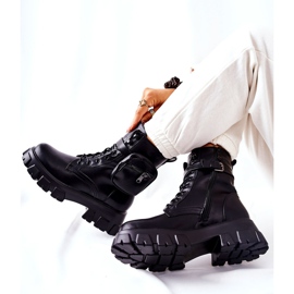 PG1 Crne Lanstrom radničke čizme s remenom za bubrege crno 2