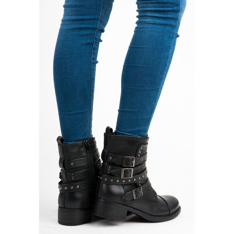 Erynn Crni radnici s kopčama crna 1