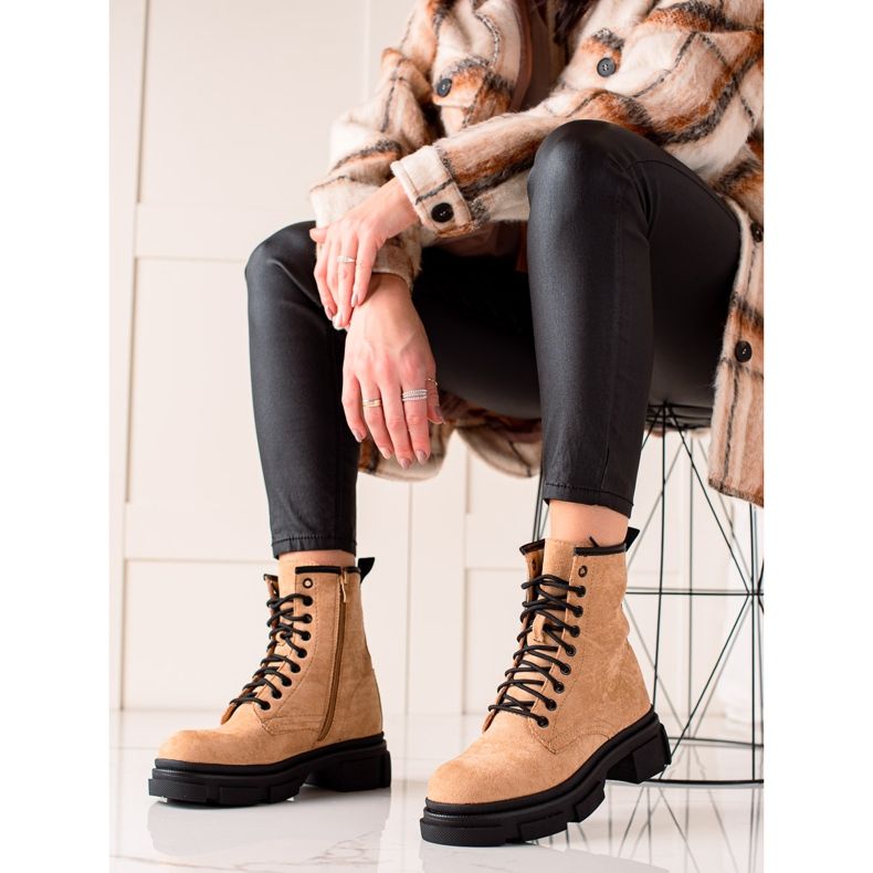 Super Me Suede bež Trappers 2