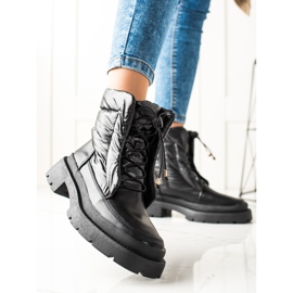 Small Swan Crne čizme za snijeg na platformi crna 1