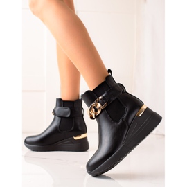 Groto Gogo Modne čizme na klin crna 1