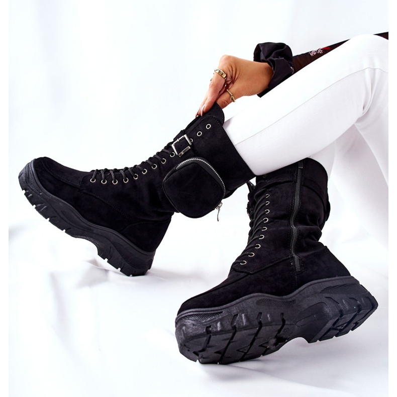 Antilop čizme na platformi s bubrezima crne Issanti crna 1