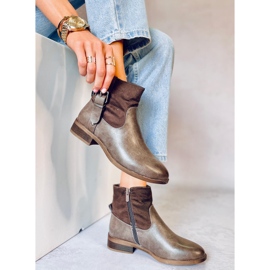 Ženske čizme Finu Khaki siva 1