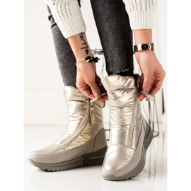 Weide Ležerne srebrne čizme za snijeg srebro 1