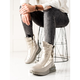 Weide Ležerne srebrne čizme za snijeg srebro 2