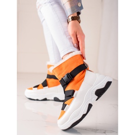 TRENDI Sportske čizme za snijeg bijela narančasta 1