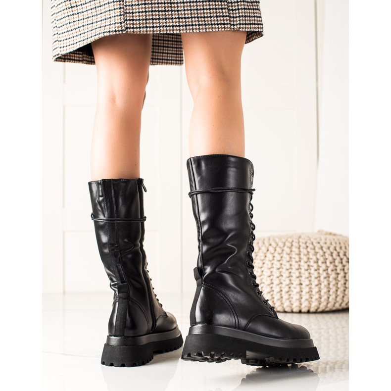 Seastar Visoke čizme od eko kože crno 1