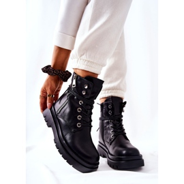 PG1 Čizme na patent zatvarač s uvezom crni Elissmo crna 1