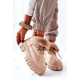 PM1 Tople čizme Trappers Beige Demaris bež 1