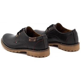 Olivier Muške cipele kožne gležnjače 812MP crne sa smeđom bojom smeđa crna 4