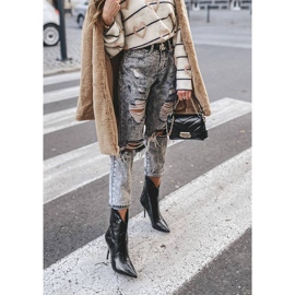 Crne reljefne čizme na Cro potpetici crno 2