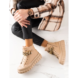 TRENDI Tople čizme Tenisice bež 1