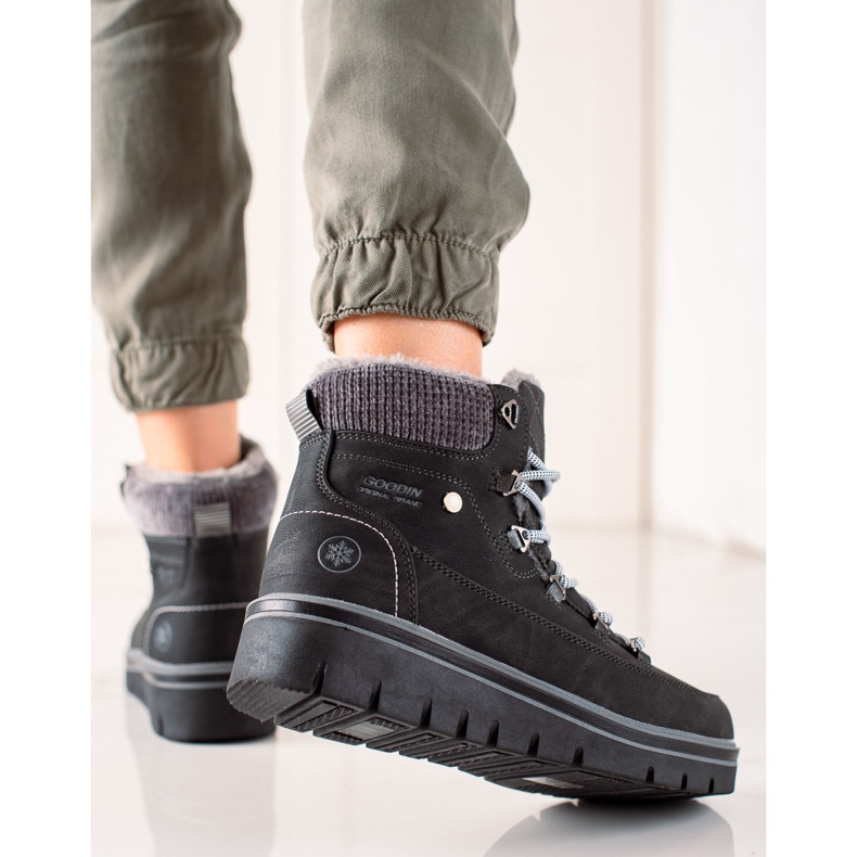 Goodin Udobni ležerni traperi crno 1