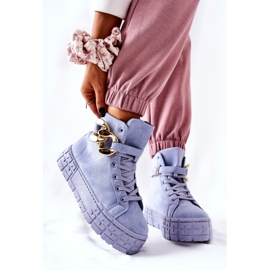 Visoke tenisice na plavoj platformi Evenia plava 2