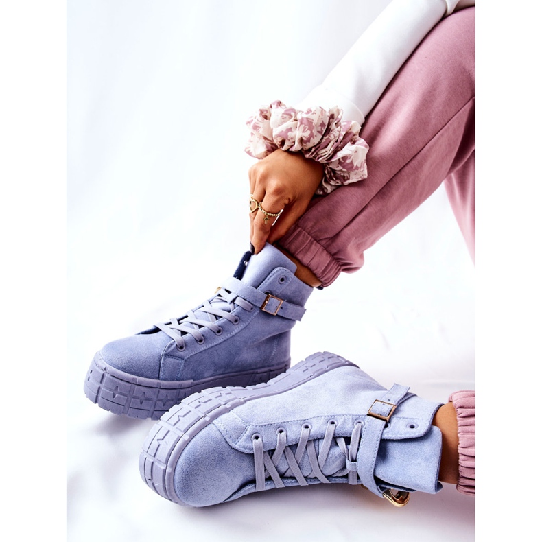 Visoke tenisice na plavoj platformi Evenia plava 1