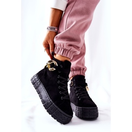 Visoke tenisice na crnoj platformi Evenia 2