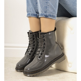 Grafitne tople ženske čizme Doiron crna 1