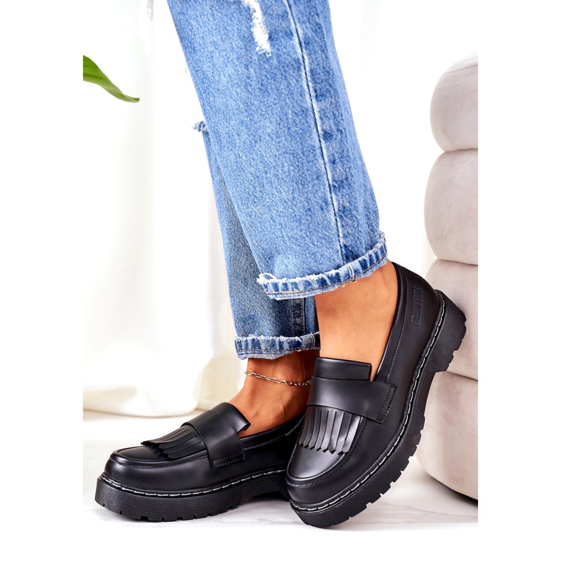 Kožne mokasine Big Star II274100 Crne crno 2