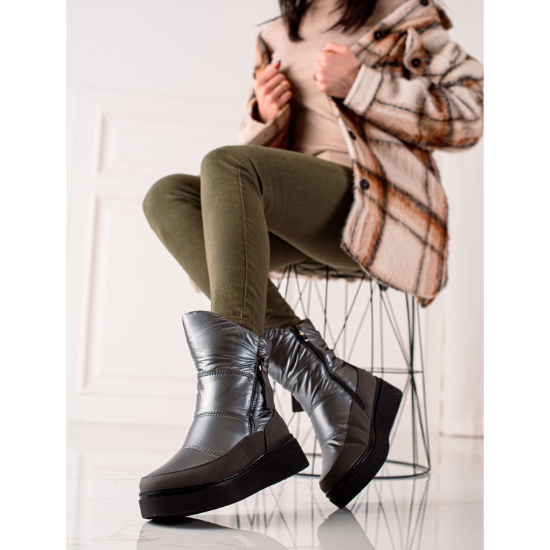 Weide Udobne tople čizme za snijeg crno 2