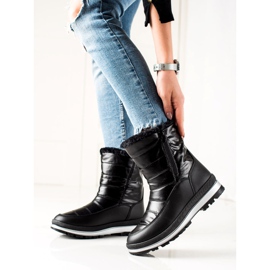 TRENDI Klasične čizme za snijeg na patent zatvarač crno 2