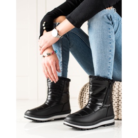 TRENDI Klasične čizme za snijeg na patent zatvarač crna 1