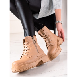 TRENDI Smeđe traperice s patentnim zatvaračem smeđa 1