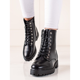 Bestelle Klasični traperi s ukrasnim patentnim zatvaračem crno 1