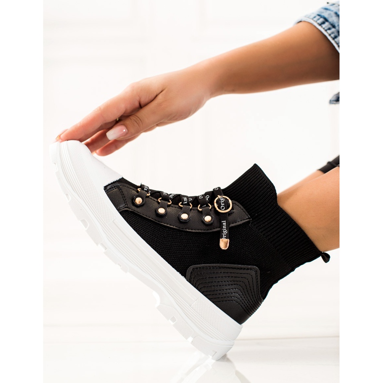 Goodin Modne visoke tenisice crna 1