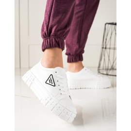 Goodin Tenisice s eko kožom na platformi bijela 1