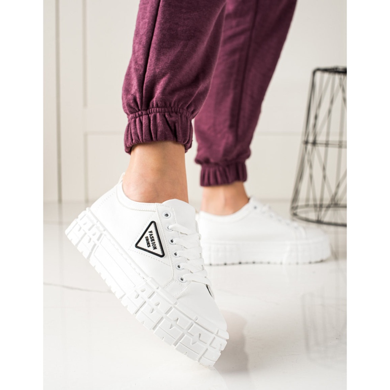 Goodin Tenisice s eko kožom na platformi bijela 1