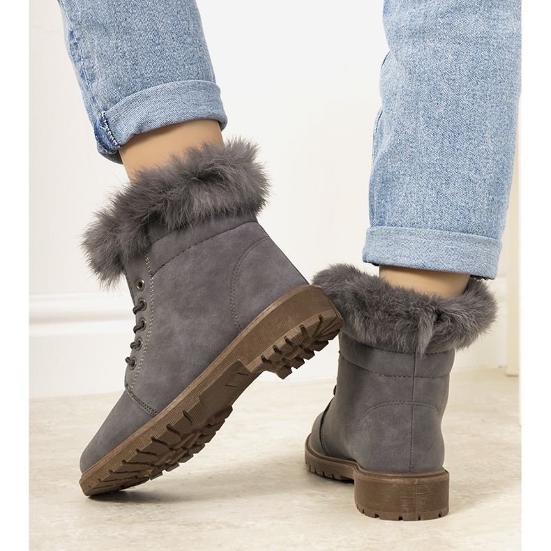 Sive LeBatelier ženske izolirane čizme siva 1