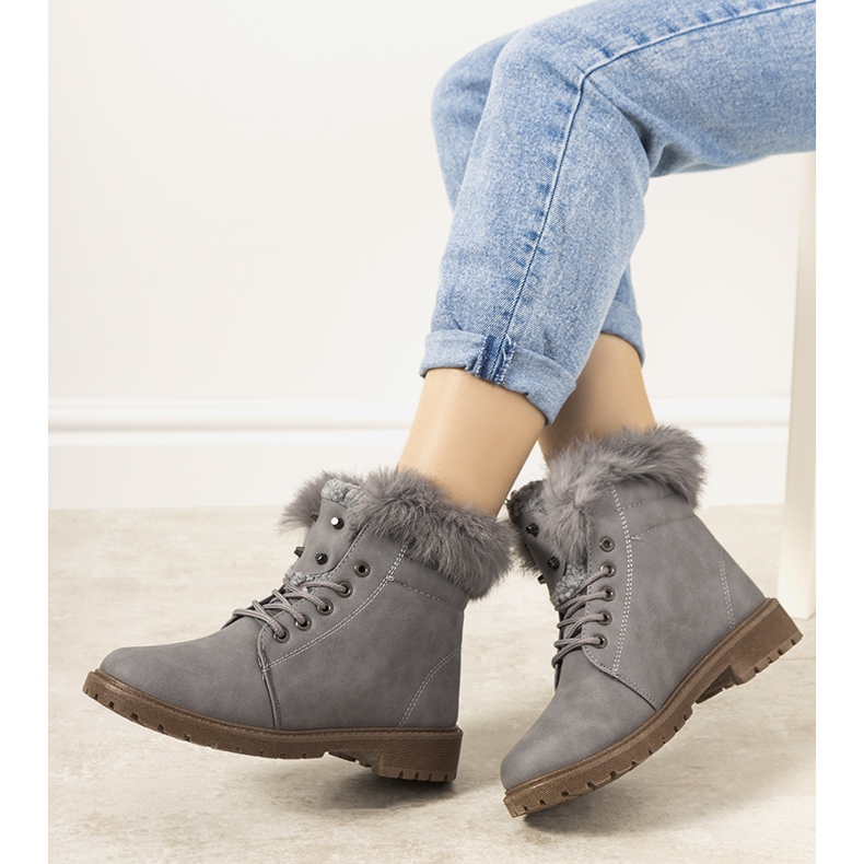 Sive LeBatelier ženske izolirane čizme siva 2