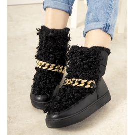 Crne čizme za snijeg s krznom iz Montmine crna 2