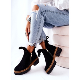 PA2 Crne Cadence tople čizme s rezom na patentni zatvarač crna 1