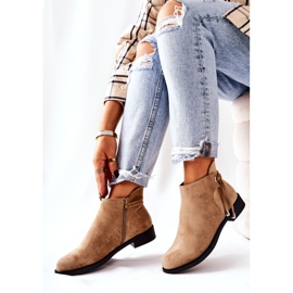 Ženske čizme Suede Beige Numbero bež 1