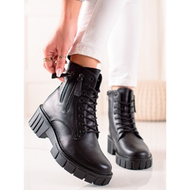 Goodin Modne traperice s ukrasnim patentnim zatvaračima crna 1