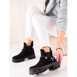 Goodin Slip-on čizme s ukrasnim prugama crna 2