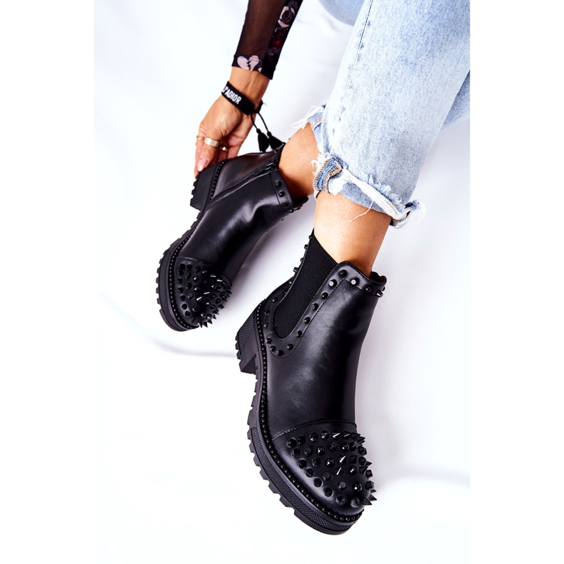 PG1 Crne Comonis Jodhpur čizme s mlaznicama crno 1