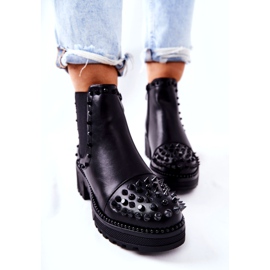 PG1 Crne Comonis Jodhpur čizme s mlaznicama crna 3