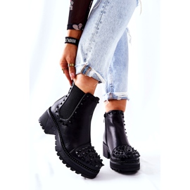 PG1 Crne Comonis Jodhpur čizme s mlaznicama crna 5